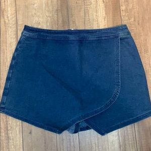Honey Belle Denim Skort High Waisted Size L